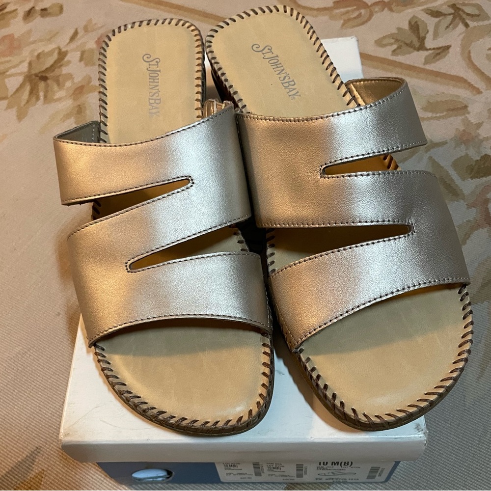 St. John’s Bay size 10 champagne colored sandals